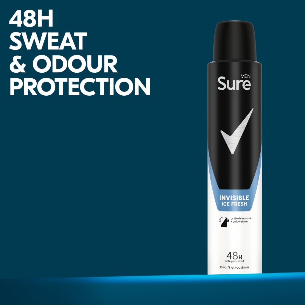 Sure Men Anti Perspirant Aerosol 200ml Invisible Ice - Intamarque - Wholesale 8720181334955