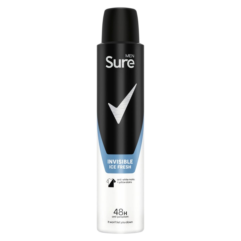 Sure Men Anti Perspirant Aerosol 200ml Invisible Ice - Intamarque - Wholesale 8720181334955