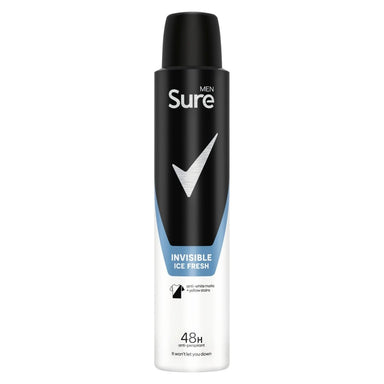 Sure Men Anti Perspirant Aerosol 200ml Invisible Ice - Intamarque - Wholesale 8720181334955